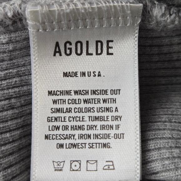 Agolde Bianca Tank Heather Grey Ribbed Size Large - Picture 5 of 7